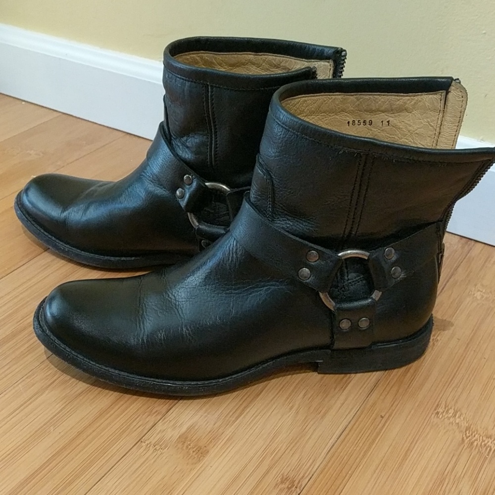 Frye Belted Harness Boots